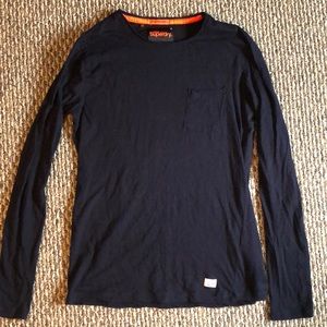 Men’s Superdry long sleeve navy top